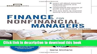 [Popular] Books Finance for Nonfinancial Managers, Second Edition (Briefcase Books Series)