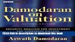 [Popular] Books Damodaran on Valuation: Security Analysis for Investment and Corporate Finance