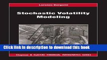 [Popular] Books Stochastic Volatility Modeling (Chapman and Hall/CRC Financial Mathematics Series)