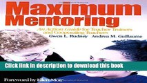 [Popular Books] Maximum Mentoring: An Action Guide for Teacher Trainers and Cooperating Teachers