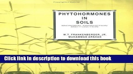 [PDF] Phytohormones in Soils Microbial Production   Function E-Book Online