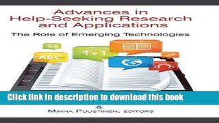 Ebooks Advances in Help-Seeking Research and Applications: The Role of Emerging Technologies