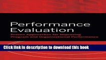 [Popular] Books Performance Evaluation: Proven Approaches for Improving Program and Organizational