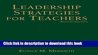 Books Leadership Strategies for Teachers Popular Book
