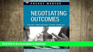 FAVORIT BOOK Negotiating Outcomes: Expert Solutions to Everyday Challenges (Pocket Mentor) READ