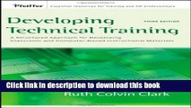 [Popular] Books Developing Technical Training: A Structured Approach for Developing Classroom and