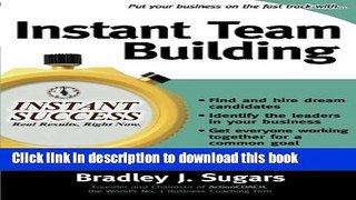 [Popular] Books Instant Team Building (Instant Success Series) Free Online