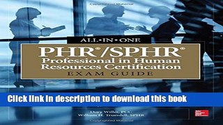 [Popular] Books PHR/SPHR Professional in Human Resources Certification All-in-One Exam Guide Free