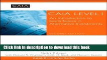 [Download] CAIA Level I: An Introduction to Core Topics in Alternative Investments Paperback