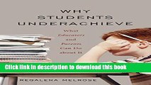 Books Why Students Underachieve: What Educators and Parents Can Do about It Popular Book