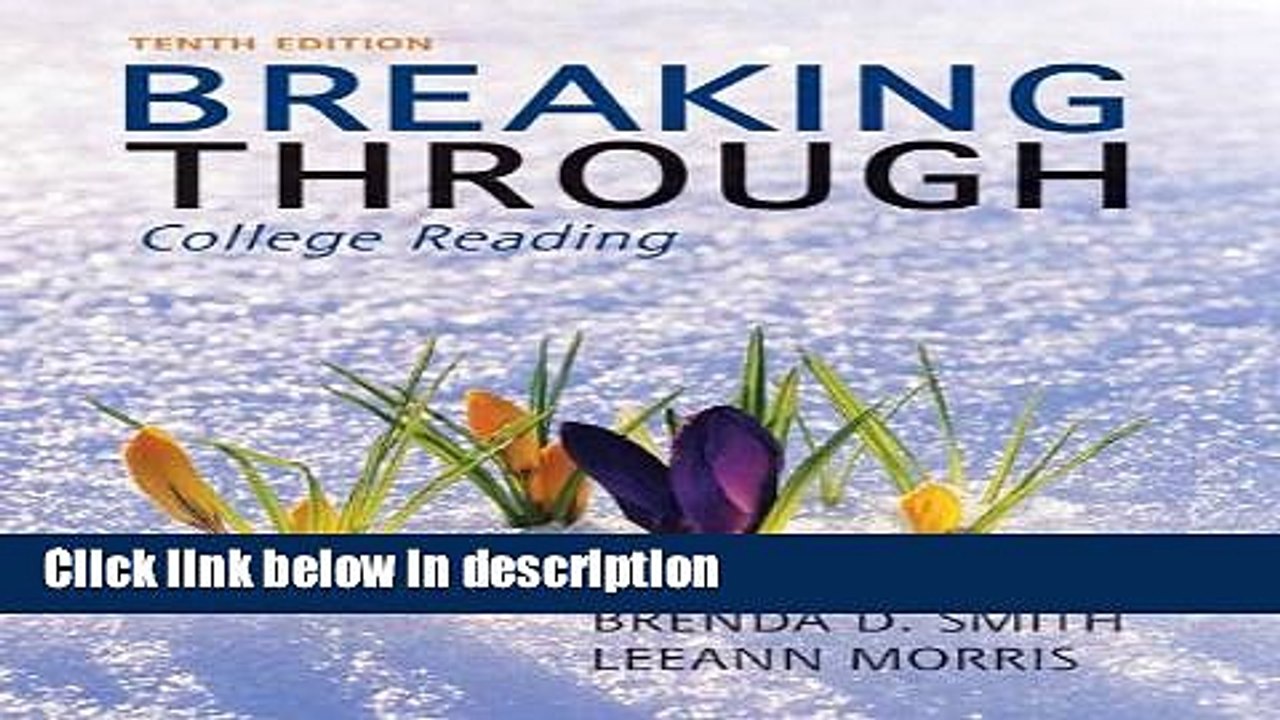 [PDF] Breaking Through: College Reading Plus NEW MyReadingLab with eText -- Access Card Package