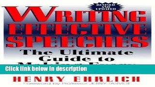 Books Writing Effective Speeches Free Download