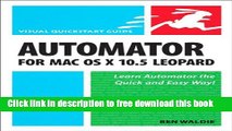 Download Automator for Mac OS X 10.5 Leopard: Visual QuickStart Guide Book Free