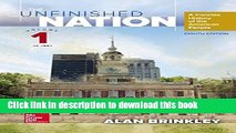 [Popular] Books The Unfinished Nation: A Concise History of the American People Volume 1 Free Online