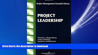 FAVORIT BOOK Project Leadership (Project Management Essential Library) READ EBOOK