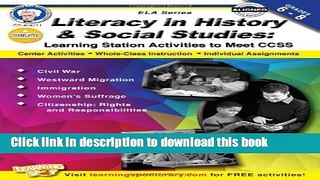 [Popular] Books Literacy in History and Social Studies, Grades 6 - 8: Learning Station Activities
