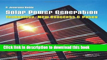 [Read PDF] Solar Power Generation: Technology, New Concepts   Policy Download Online