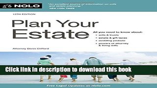 [Popular] Books Plan Your Estate Free Online