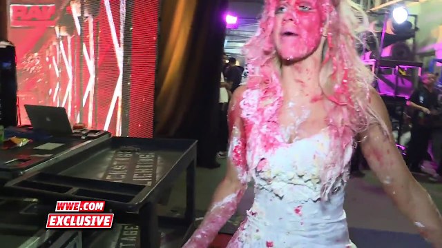 A Cake-Splattered Lana Plots Her Revenge Against Roman Reigns- Raw Fallout, Aug. 8, 2016