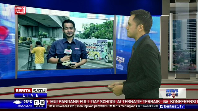 Pengerjaan Trotoar Percontohan di Tanah Abang Terus Dikebut