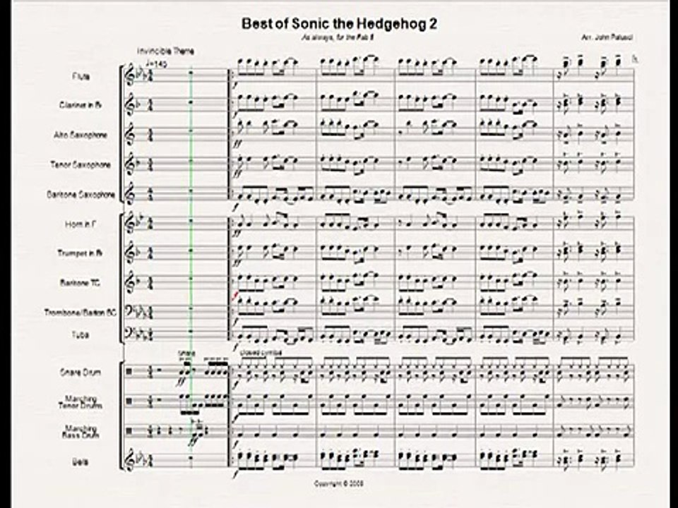 Sonic 2 Pep Band Arrangment
