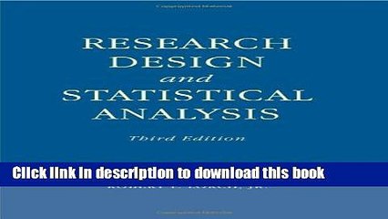 [Fresh] Research Design and Statistical Analysis: Third Edition Online Ebook