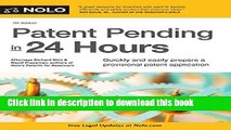 [Popular] Books Patent Pending in 24 Hours Full Online