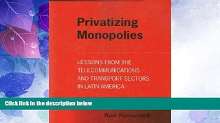 Big Deals  Privatizing Monopolies: Lessons from Telecommunications and Transport Sectors in Latin