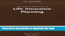 [PDF] The Tools   Techniques of Life Insurance Planning, 5th Edition Book Free