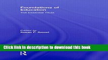 [Popular Books] Foundations of Education: The Essential Texts Full