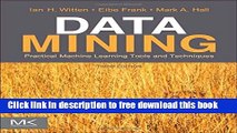 [PDF] Data Mining: Practical Machine Learning Tools and Techniques Book Online