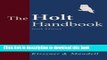 [Fresh] The Holt Handbook, Thumb Cut (with Revised APA, Revised MLA, and InfoTrac) New Ebook