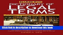 [Popular] Books Dictionary of Legal Terms: Definitions and Explanations for Non-Lawyers Free Online