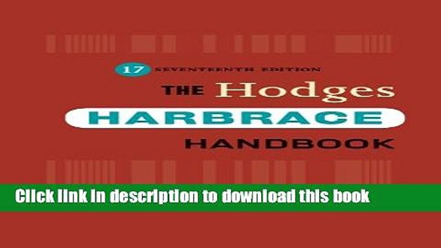 [Fresh] Hodges Harbrace Handbook, Preview Version (Hodges Harbrace Handbook with APA Update