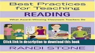 [Fresh] Best Practices for Teaching Reading: What Award-Winning Classroom Teachers Do New Books