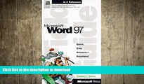 READ THE NEW BOOK Microsoft Word 97: Field Guides (Pocket Guide (Microsoft)) READ EBOOK