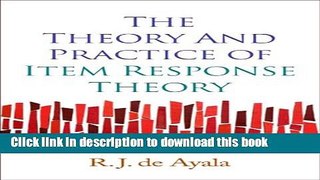 [Popular Books] The Theory and Practice of Item Response Theory (Methodology in the Social