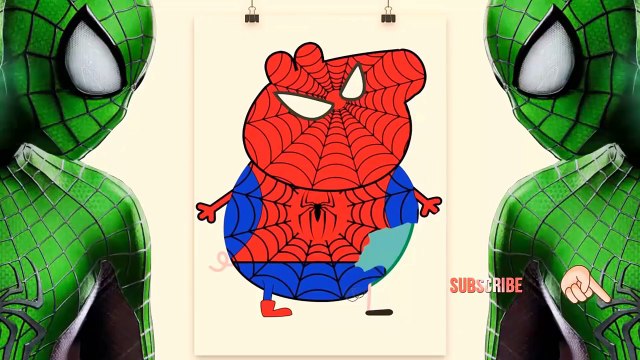 Peppa pig Spiderman Finger Family Nursery Rhymes Kids Songs and more...