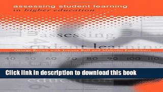 [Popular Books] Assessing Student Learning in Higher Education Full