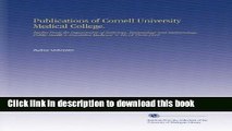 [Popular Books] Publications of Cornell University Medical College.: Studies From the Departments