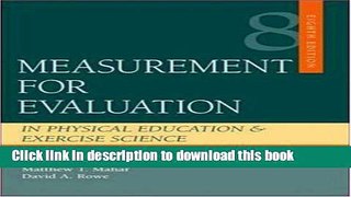 [Popular Books] Measurement for Evaluation in Physical Education and Exercise Science [PDF]