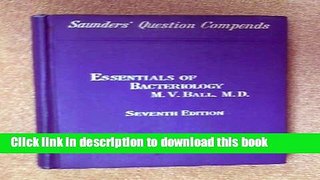 [Popular Books] Essentials of Bacteriology - Saunders  Question Compends, No. 20 Full Online