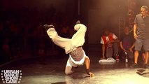 Battle de breakdance entre deux danseurs