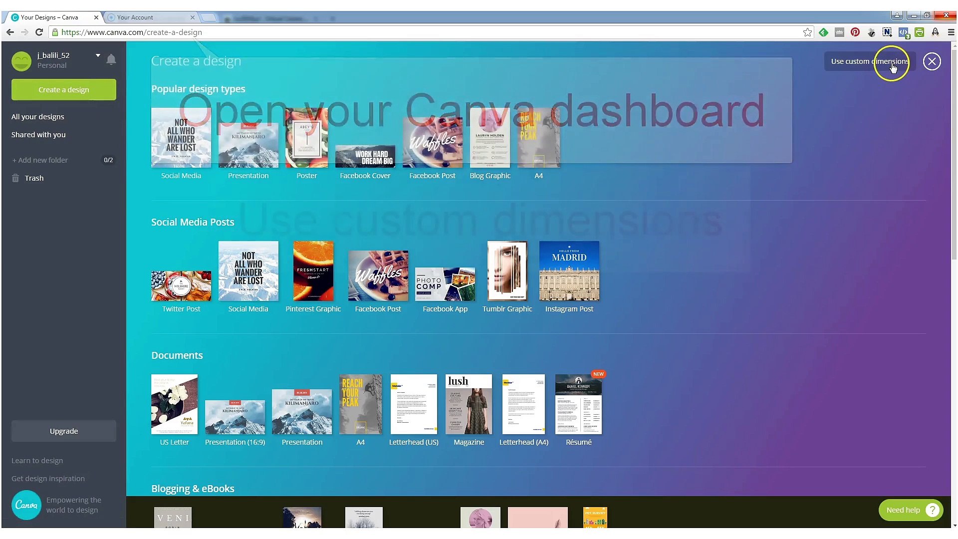 ⁣How to Create a LinkedIn Background with Canva