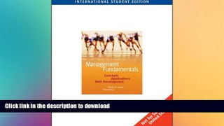 DOWNLOAD Management Fundamentals: Concepts, Applications, Skill Development: With Infotrac READ