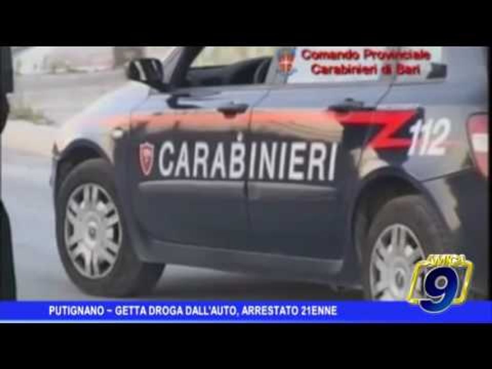 Putignano | Getta droga dall'auto, arrestato 21enne