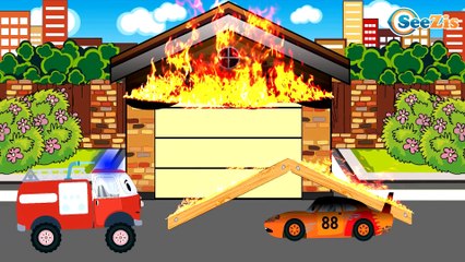 Download Video: Emergency Vehicles Cartoons about Fire Truck & Ambulance - Cars & Trucks Cartoon for children