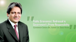 Governor Sindh‬ addressed a briefing of Public Grievances Redressal Cell - PGRC‬