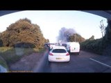 Smoke From Recycling Center Fire Spotted Along A30 Road