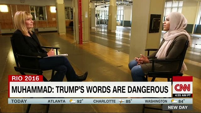 Fencer Ibtihaj Muhammad, the first U.S. Hijabi Olympian shares her thoughts on Donald J. Trump